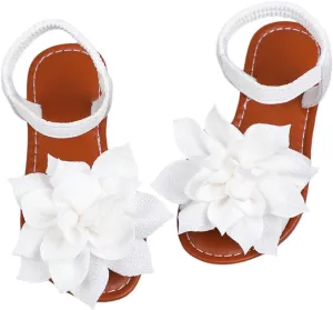 GORGLITTER Girl's Flower Sandals Strappy Cute Open Toe Dress Sandals