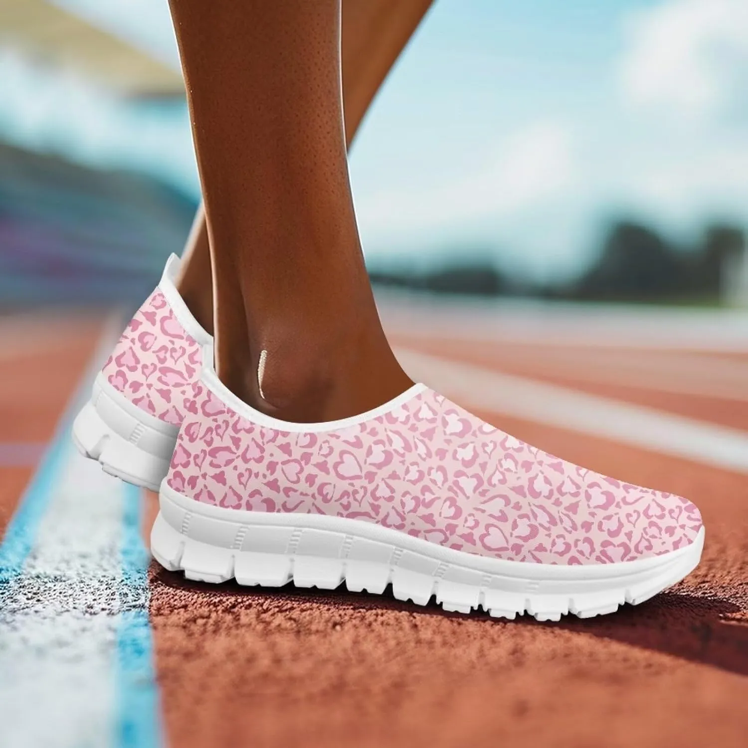 GOSTONG Sneakers for Women Slip on Home Loafers Non Slip Comfort Athletic Shoes Training Running Sneakers White US 5.5-11.5
