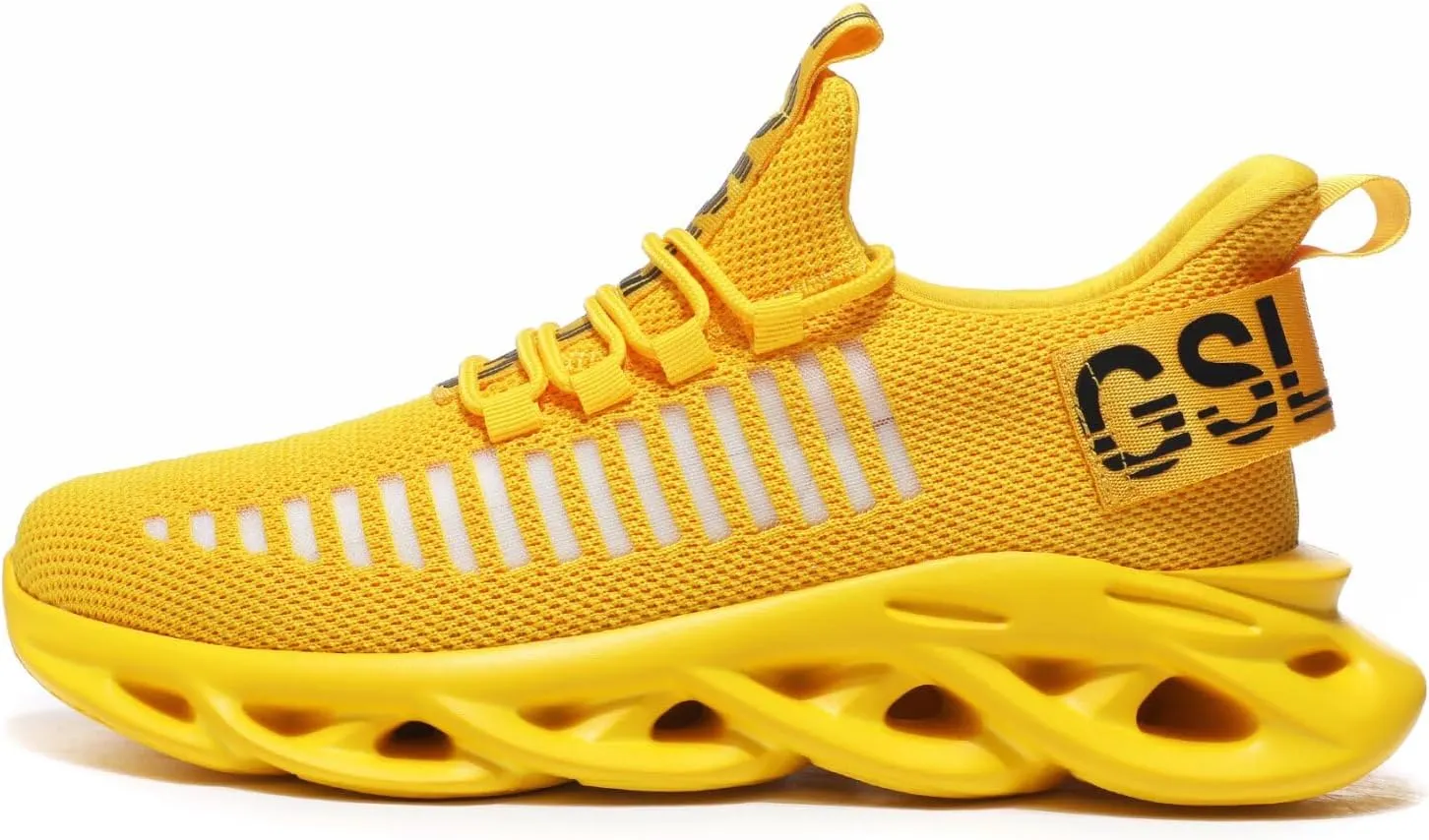 GSLMOLN Men's Slip on Breathable Walking Shoes Ultra Lightweight Casual Sport Gym Fashion Sneakers