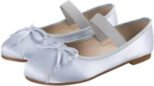 Hee grand Women's Cute Round Toe Ballerina Flats Bowknot Mary Jane Shoes Comfort Dancing Shoes Elegant Satin Dress Shoes