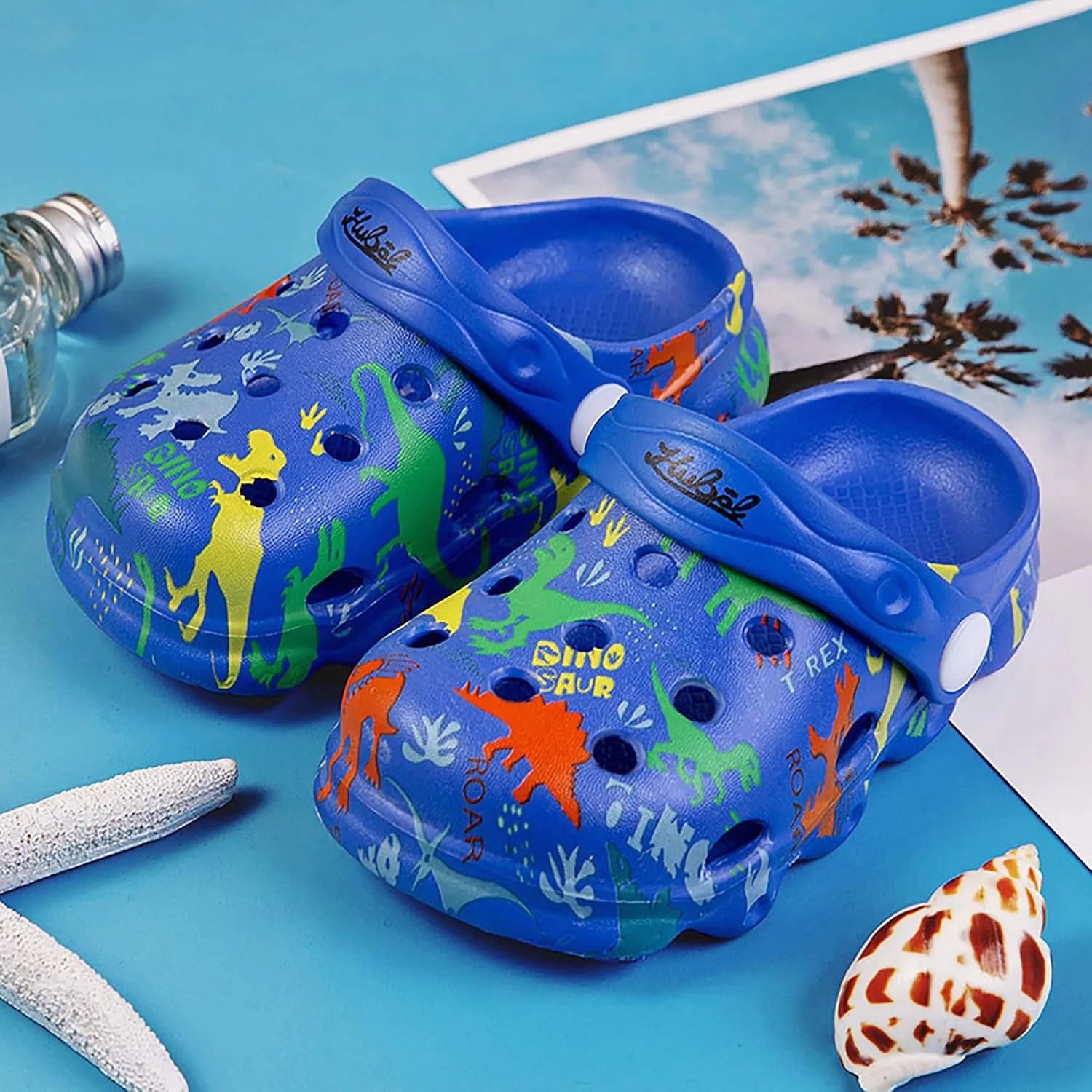 INMINPIN Kids Cute Clogs Cartoon Garden Shoes Boys Girls Slides Slippers Indoor Outdoor Children Water Shower Beach Pool Sandals
