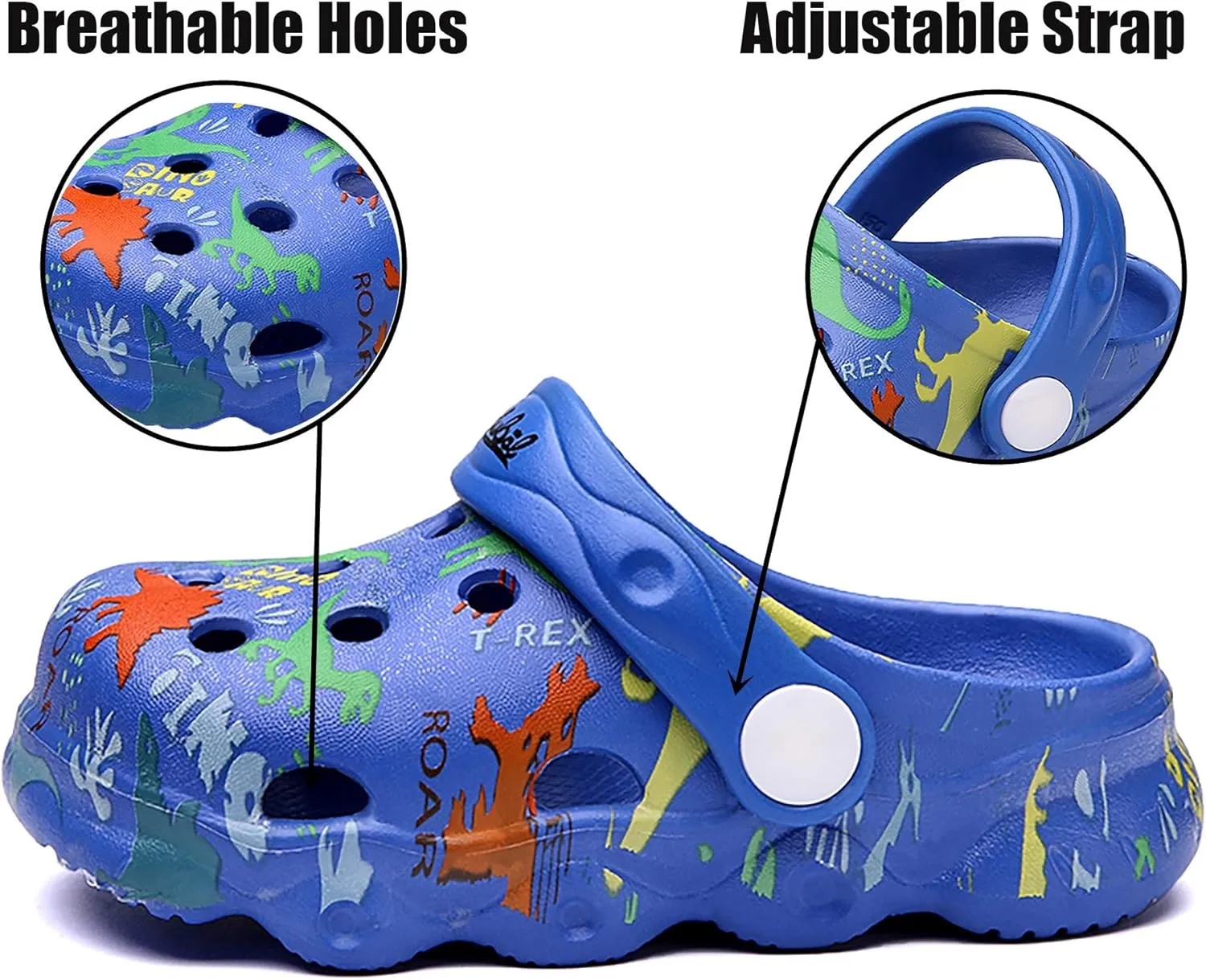 INMINPIN Kids Cute Clogs Cartoon Garden Shoes Boys Girls Slides Slippers Indoor Outdoor Children Water Shower Beach Pool Sandals