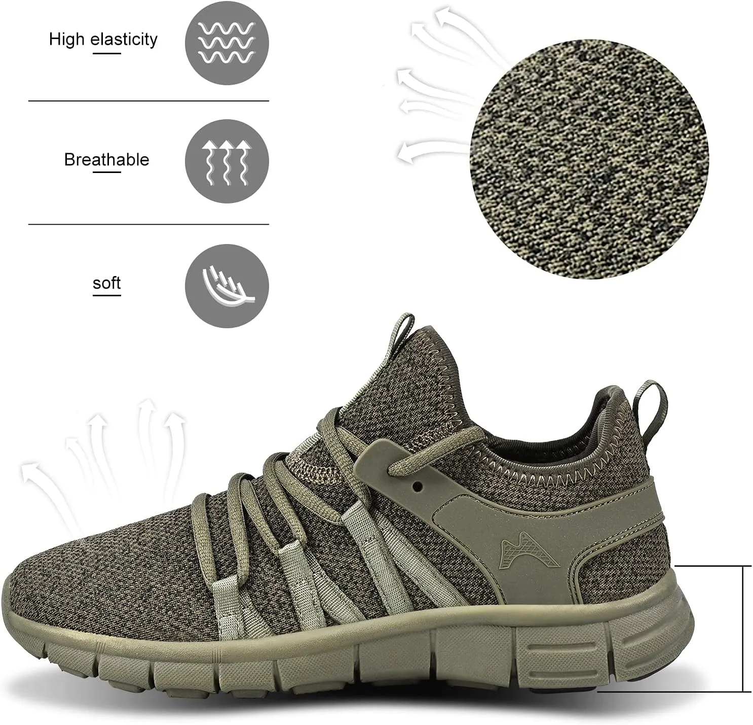 INZCOU Running Shoes Lightweight Tennis Shoes Non Slip Gym Workout Shoes Breathable Mesh Walking Sneakers