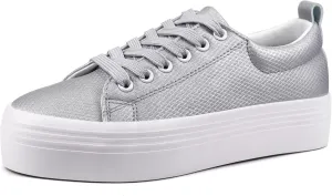JABASIC Women Lace Up Platform Sneakers Comfortable Casual Fashion Sneaker Walking Shoes