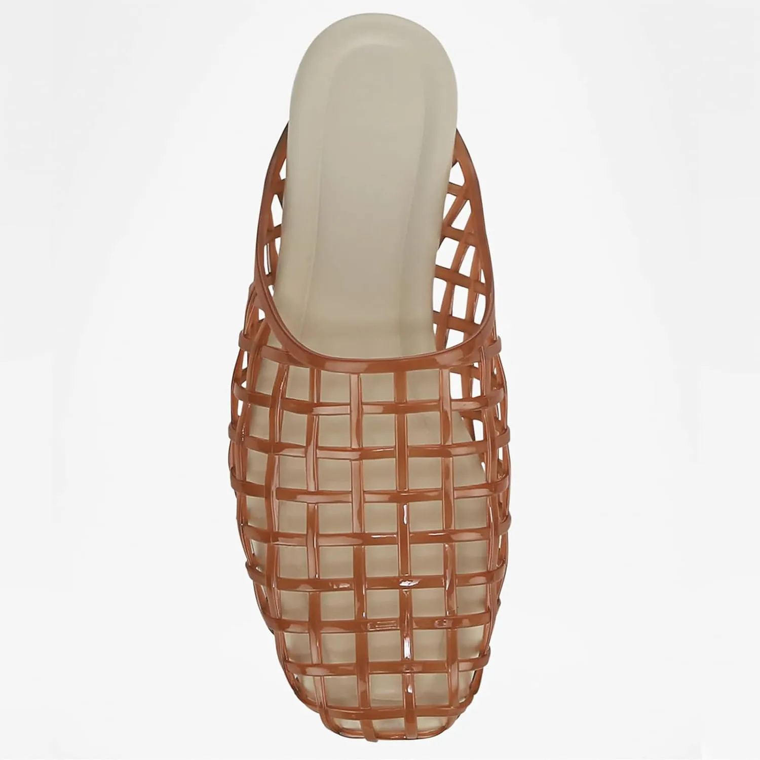 Jelly Shoes for Women Slip on Jelly Mesh Slides Comfortable Closed Toe Jelly Flats Sandals Jelly Summer Beach Slippers