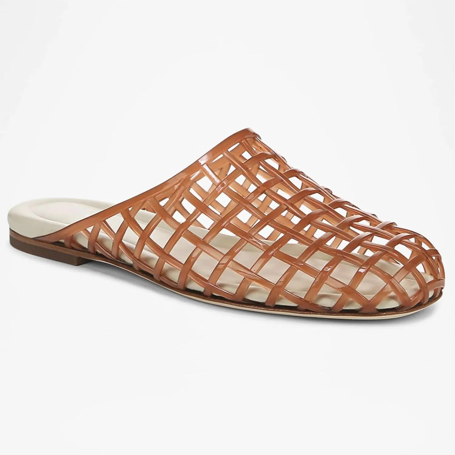 Jelly Shoes for Women Slip on Jelly Mesh Slides Comfortable Closed Toe Jelly Flats Sandals Jelly Summer Beach Slippers
