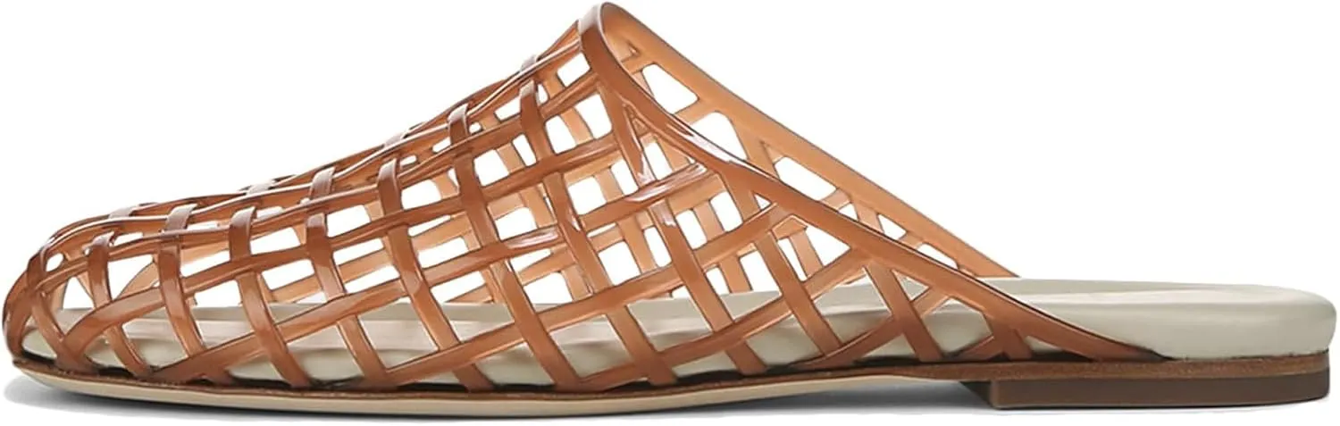 Jelly Shoes for Women Slip on Jelly Mesh Slides Comfortable Closed Toe Jelly Flats Sandals Jelly Summer Beach Slippers
