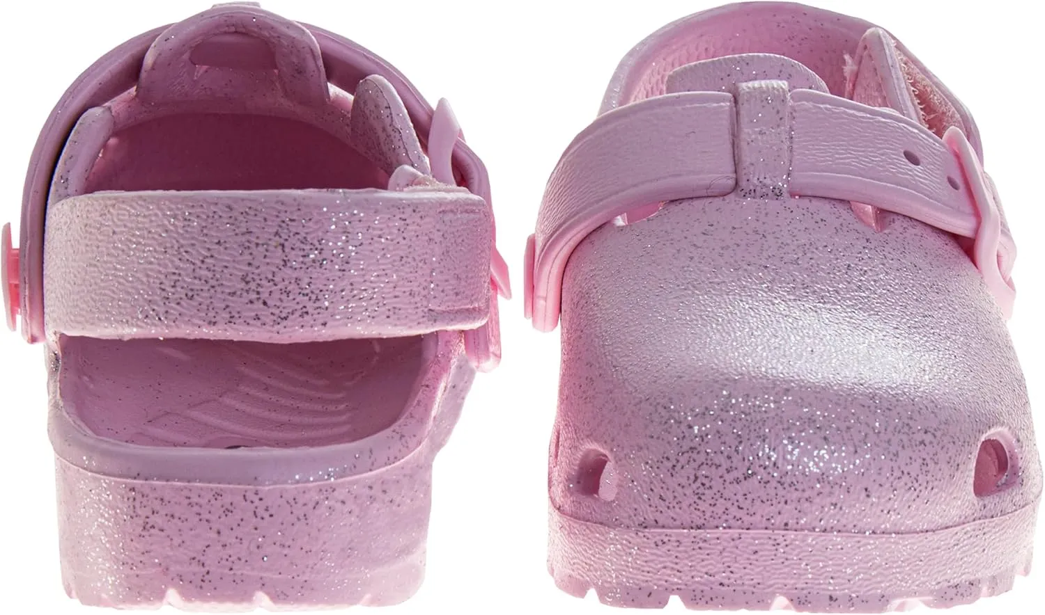Josmo Kids Soft Glitter Clogs Girls Slides Slippers Indoor Outdoor Summer Beach Pool Sandals (Size 5-10 Toddler)