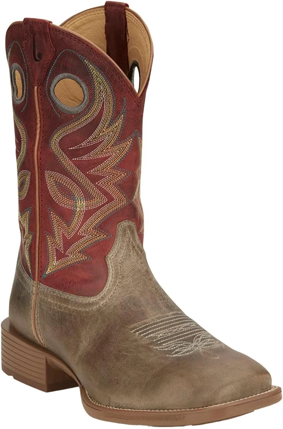 Justin Pickett 11" Western Men's Boots - Durable Leather Cowboy Footwear, Classic Style for Rodeo & Ranch, Comfortable Fit