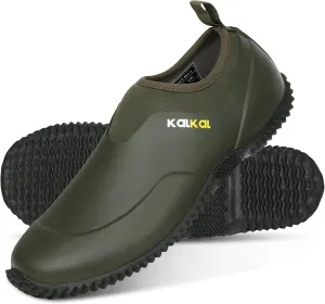 Kalkal Unisex Waterproof Garden Shoes, Men's Garden Boots,Women's Rain Shoes, Neoprene Rubber Footwear for Camping, Lawn Care, Gardening, Car Wash and Yard Work(Size 6-14)