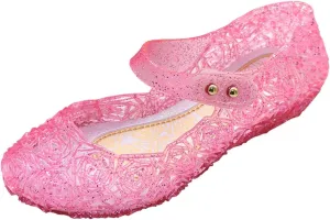 Kawai Peach Girls' Cute Sparkle Sandals Fancy Dress Up Jelly Party Dancing Cosplay Shoes