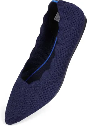 KBZone Women's Knit Ballet Flats Fashion Pointed Toe Walking Shoes Casual Slip-on Ballet Shoes