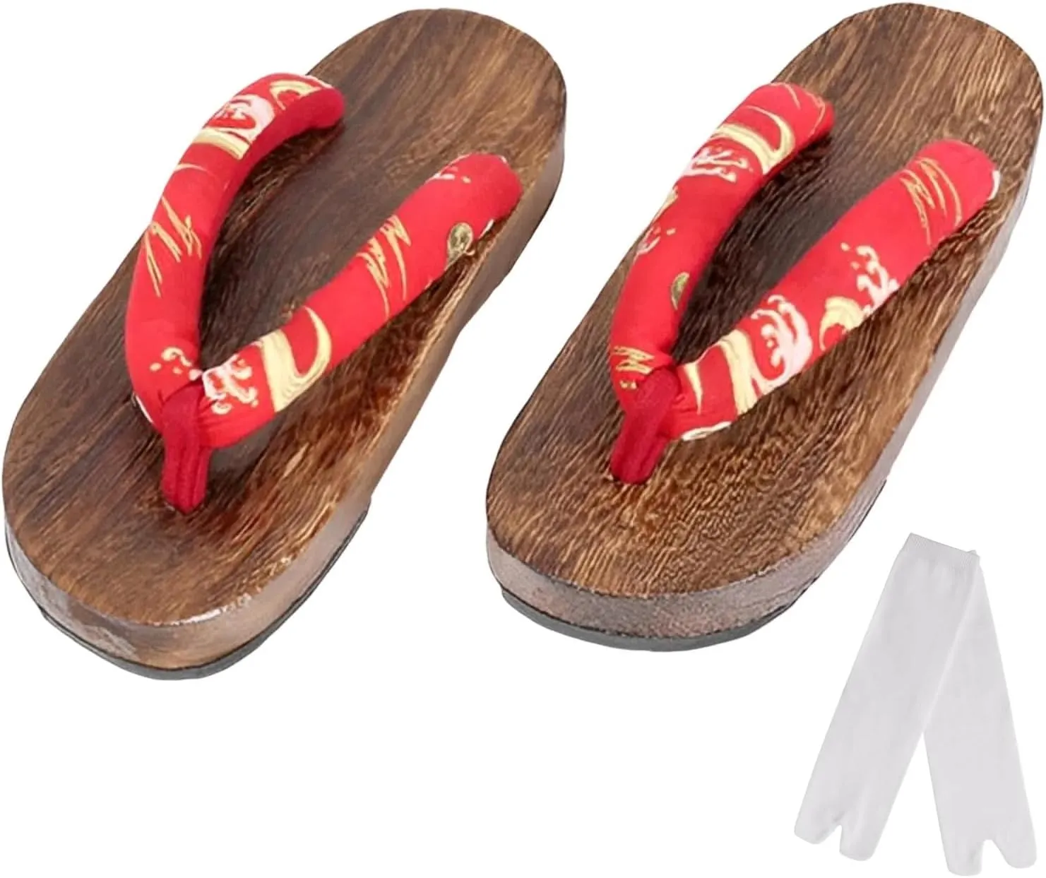 Kids Japanese Traditional Shoes Wooden Sandals Geta Clog nezuko Cosplay Boys Girls Costume
