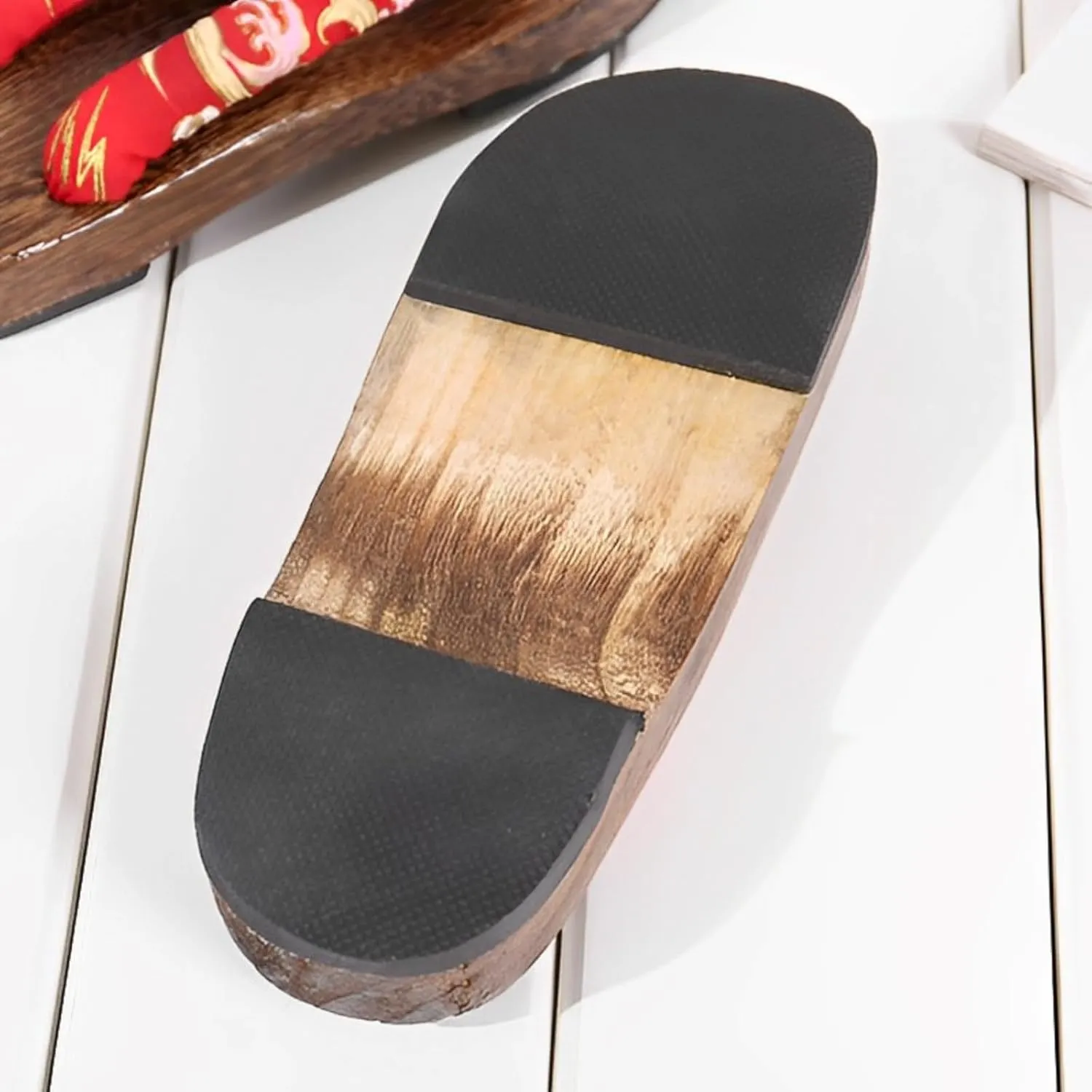 Kids Japanese Traditional Shoes Wooden Sandals Geta Clog nezuko Cosplay Boys Girls Costume