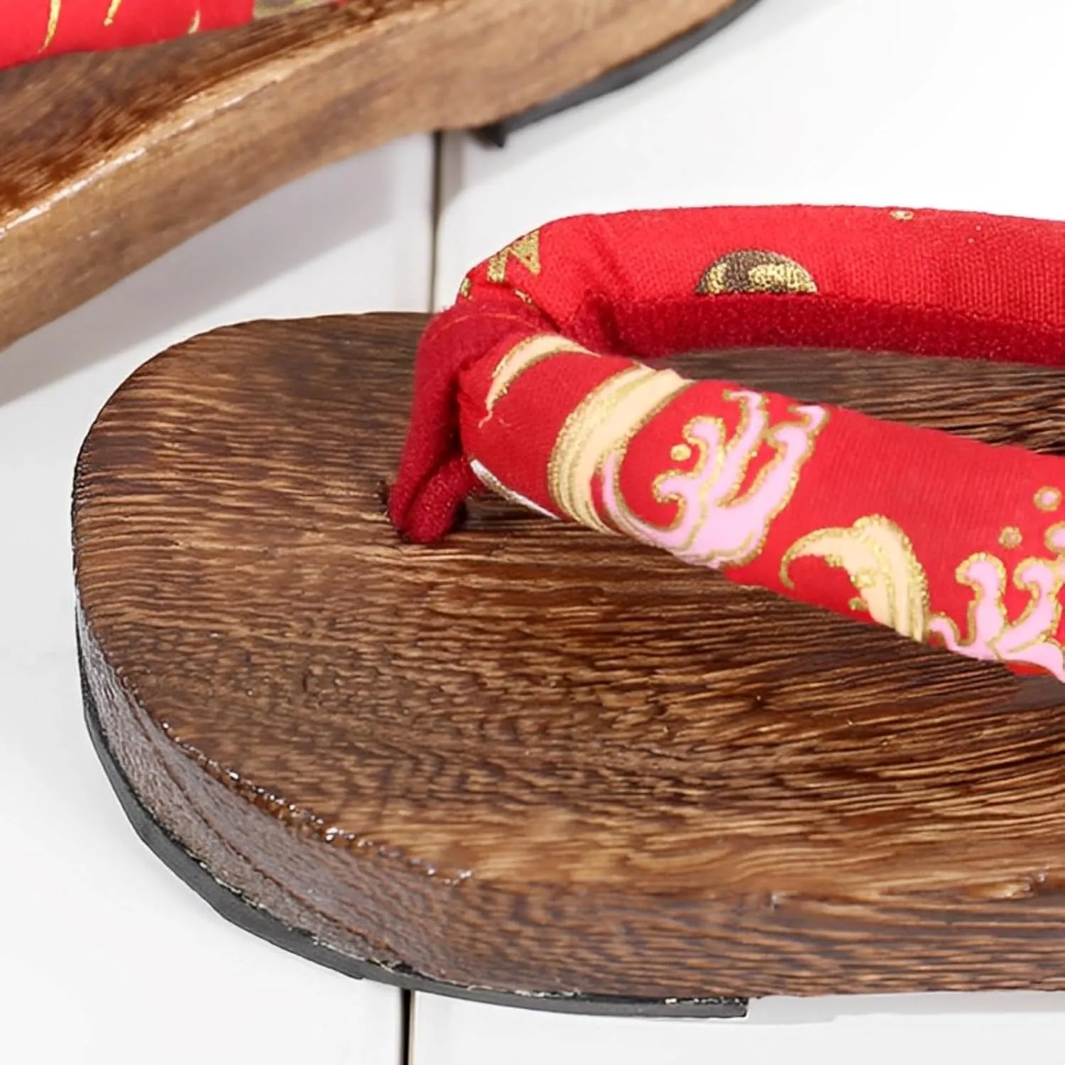 Kids Japanese Traditional Shoes Wooden Sandals Geta Clog nezuko Cosplay Boys Girls Costume
