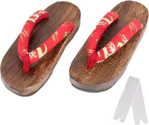 Kids Japanese Traditional Shoes Wooden Sandals Geta Clog nezuko Cosplay Boys Girls Costume