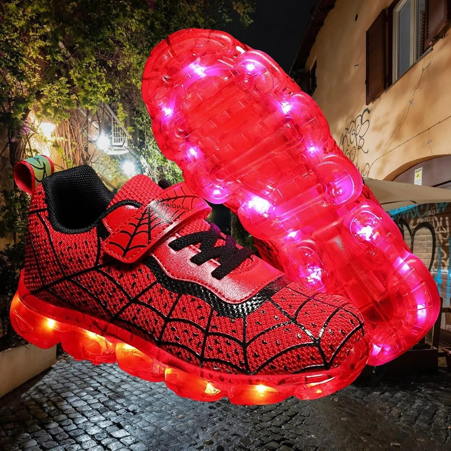 Kids LED Shoes Boys Girls Light Up Trainers Children USB Charging Flashing Sneakers Gift for Birthday Halloween Xmas