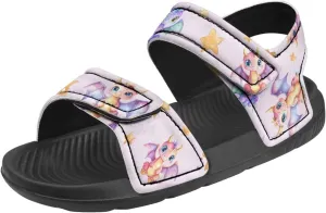 Kids Sandals Dragon Print Summer Sport Hiking Sandals Leather Beach Water Shoes for Boys Girls