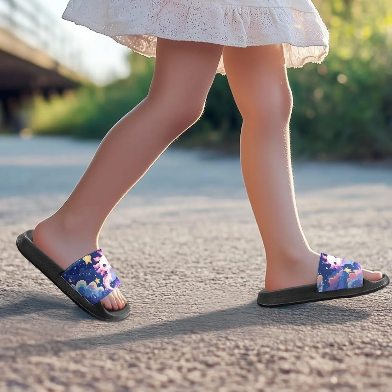 Kids Slide Sandals Waterproof Boys Slide-on Shoes Sandals for Girls