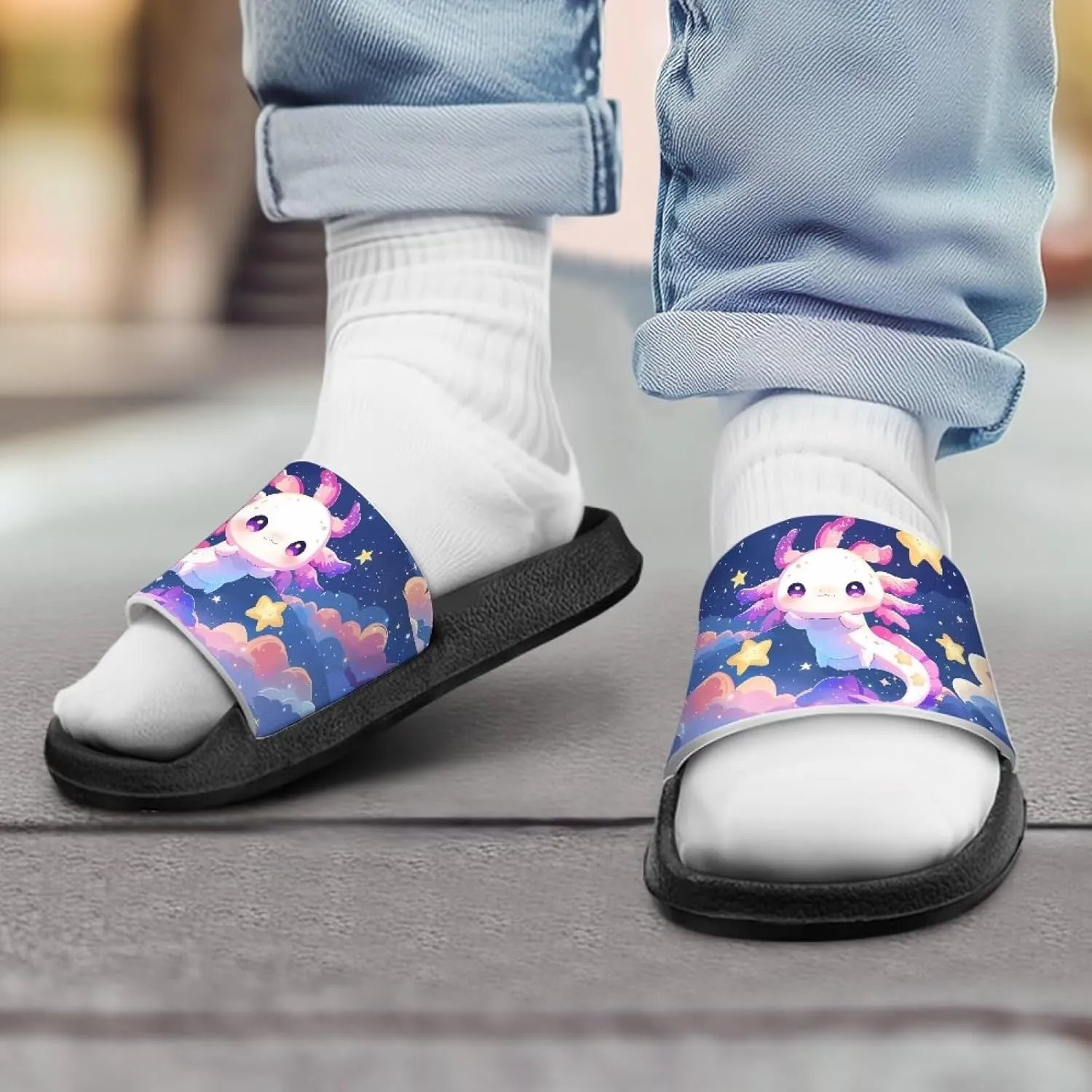 Kids Slide Sandals Waterproof Boys Slide-on Shoes Sandals for Girls