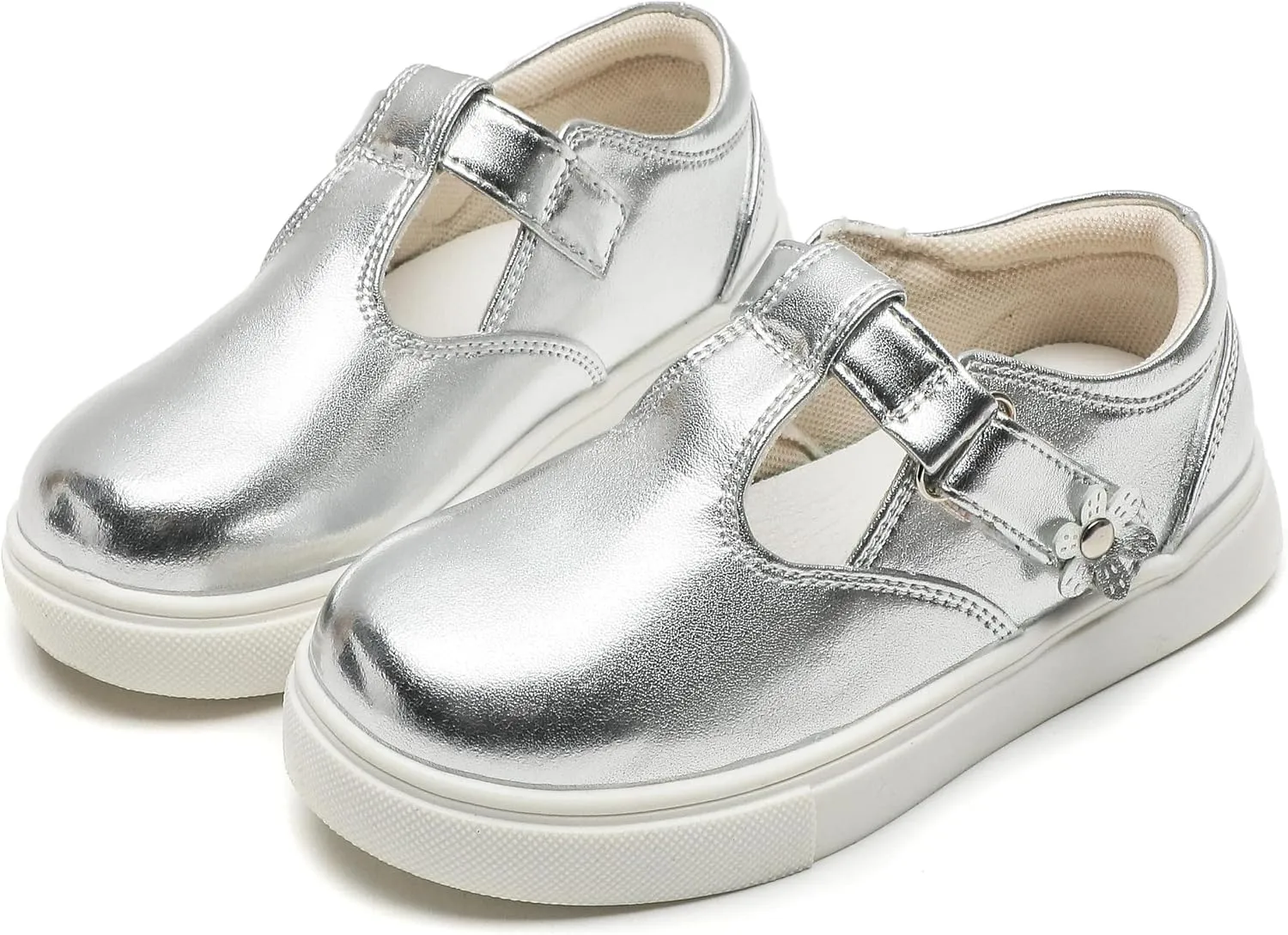 kkdom Toddler/Little Kid/Girls T-Strap Mary Jane Sneaker