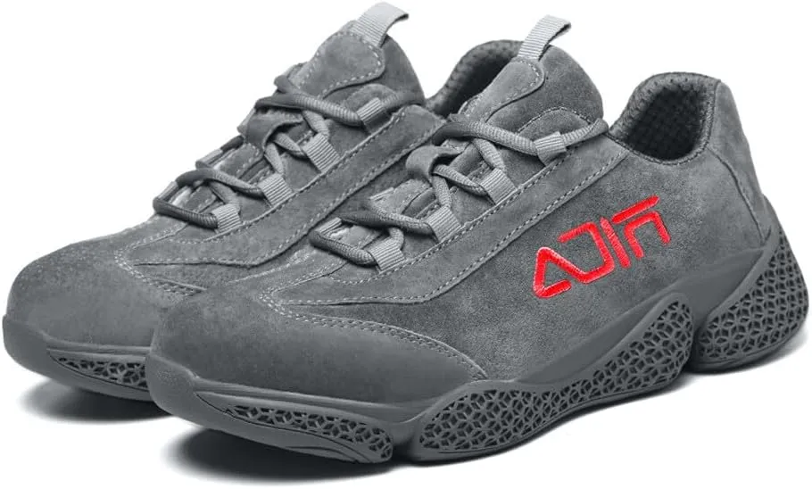 KUNWFNIX Steel Toe Sneakers for Men Women Lightweight Safety Shoes Comfortable Puncture Proof Slip On Composite Toe Work Shoes