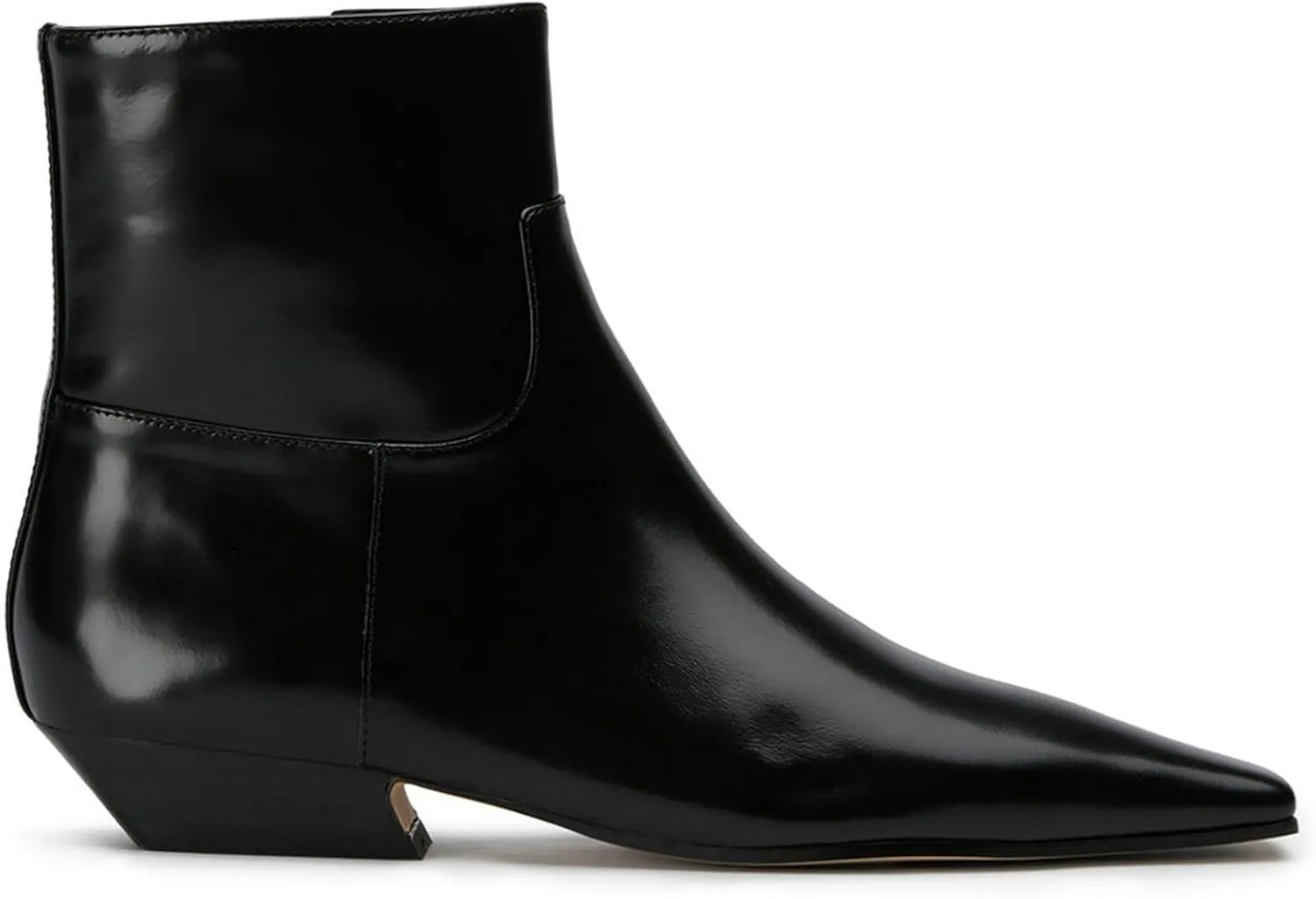 KysBloes Women Square Toe Ankle Boots Low Heel Booties Flats Winter Shoes Comfortable Side Zip Short Boots