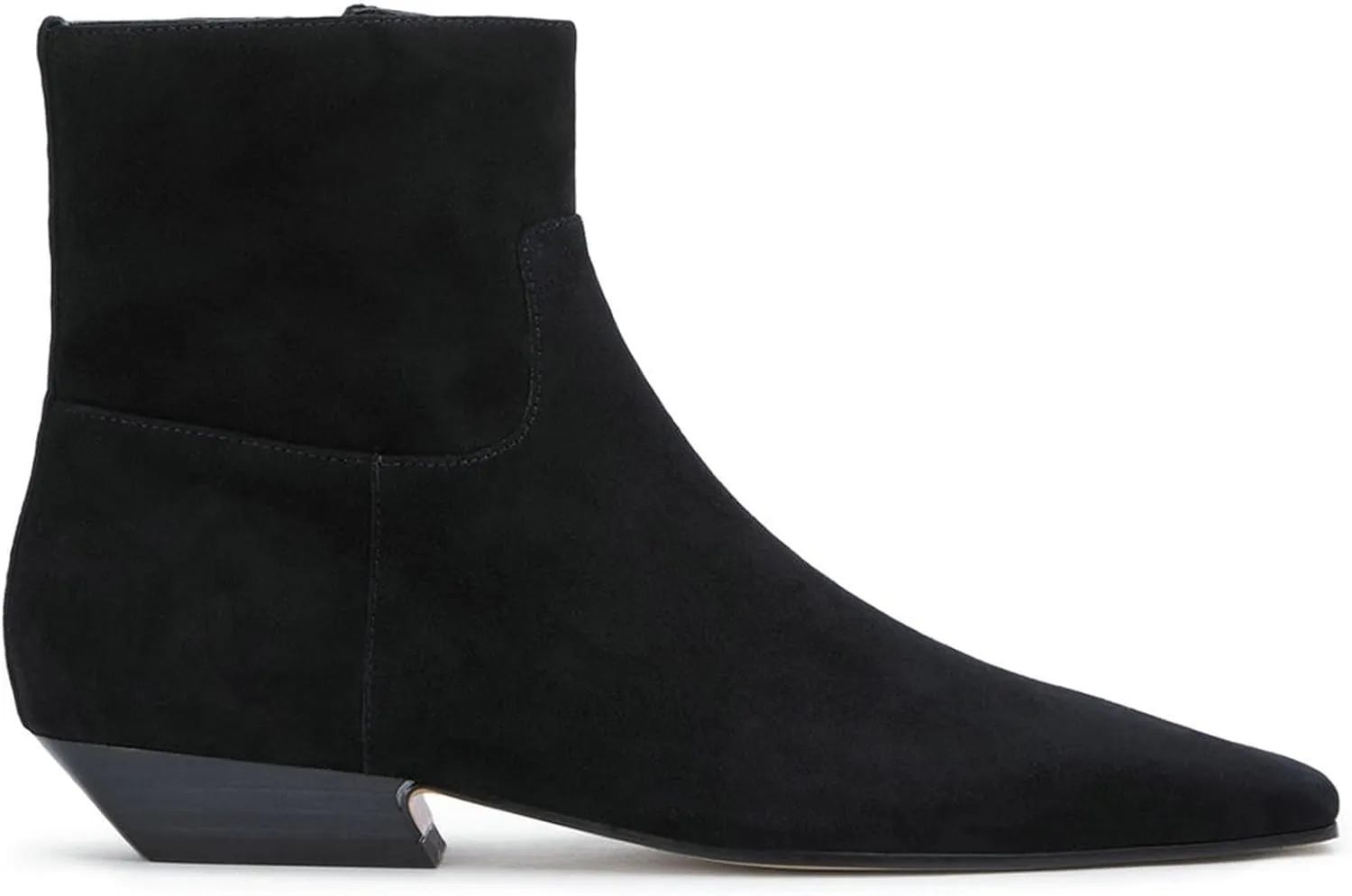 KysBloes Women Square Toe Ankle Boots Low Heel Booties Flats Winter Shoes Comfortable Side Zip Short Boots