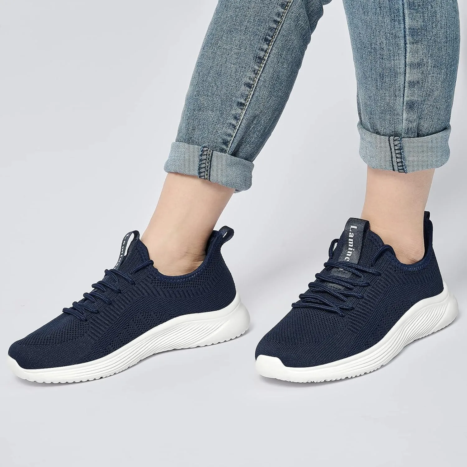 Lamincoa Womens Walking Shoes Slip On Lightweight Memory Foam Cheer Sneakers for Tennis Gym Running Workout Yoga
