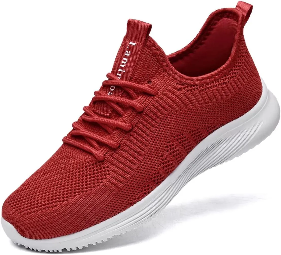 Lamincoa Womens Walking Shoes Slip On Lightweight Memory Foam Cheer Sneakers for Tennis Gym Running Workout Yoga