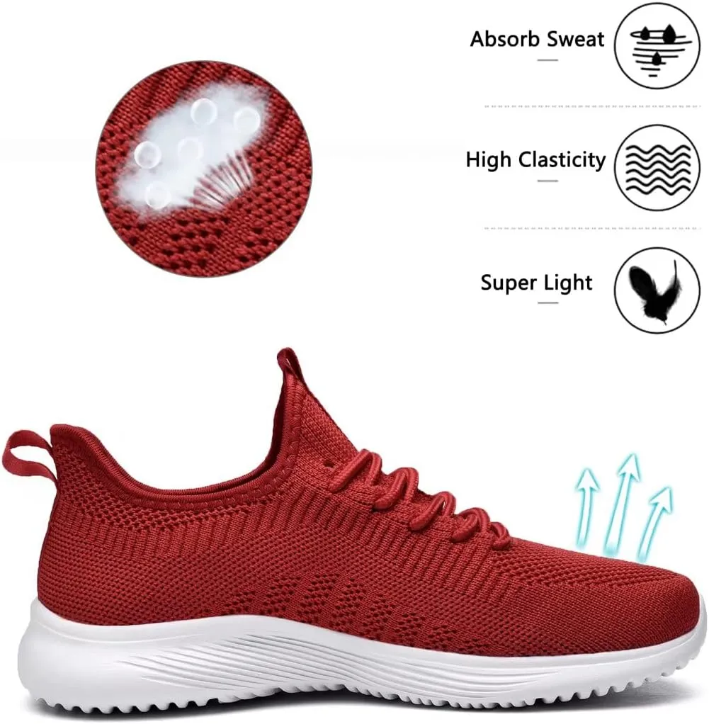 Lamincoa Womens Walking Shoes Slip On Lightweight Memory Foam Cheer Sneakers for Tennis Gym Running Workout Yoga