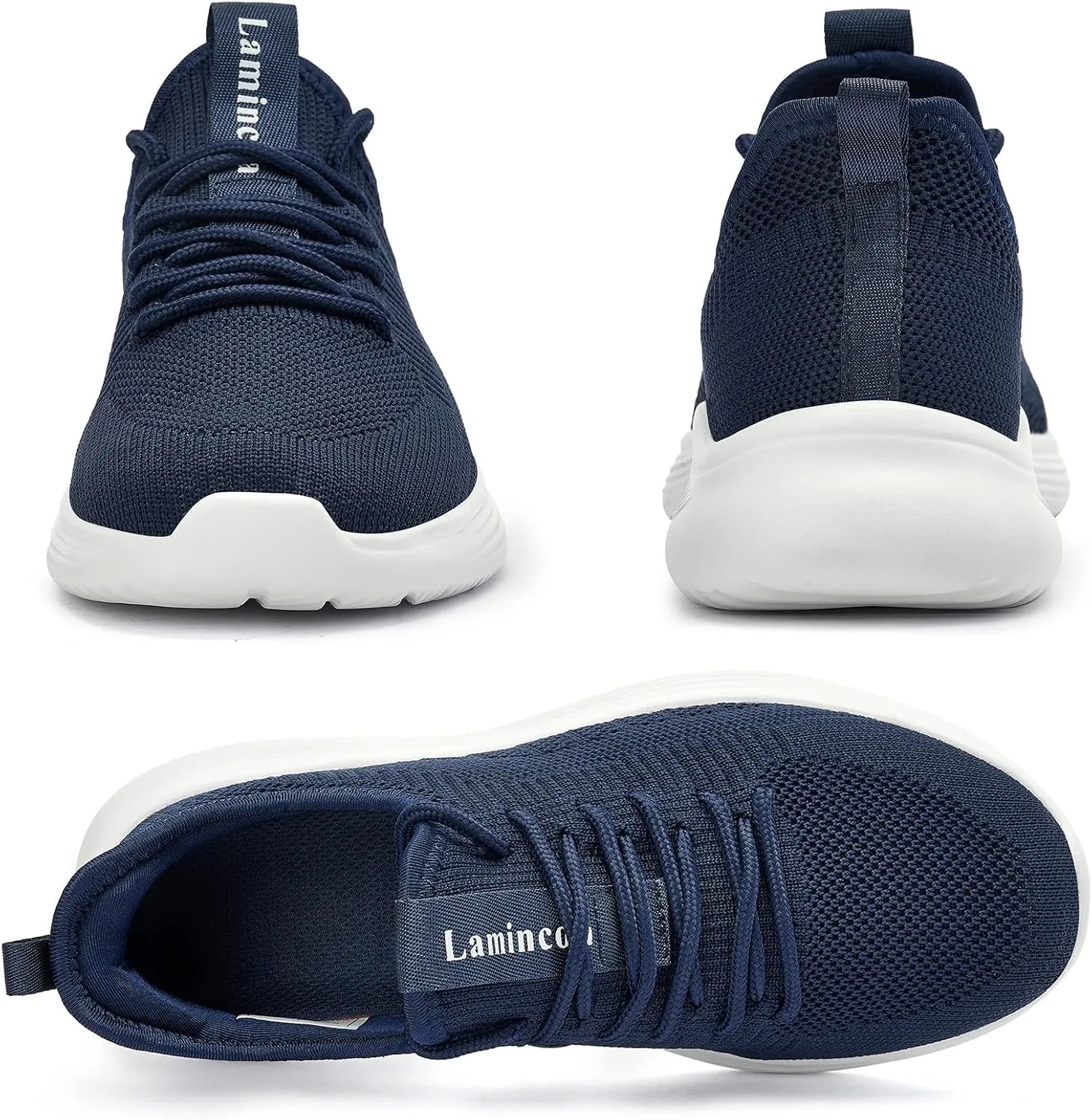 Lamincoa Womens Walking Shoes Slip On Lightweight Memory Foam Cheer Sneakers for Tennis Gym Running Workout Yoga
