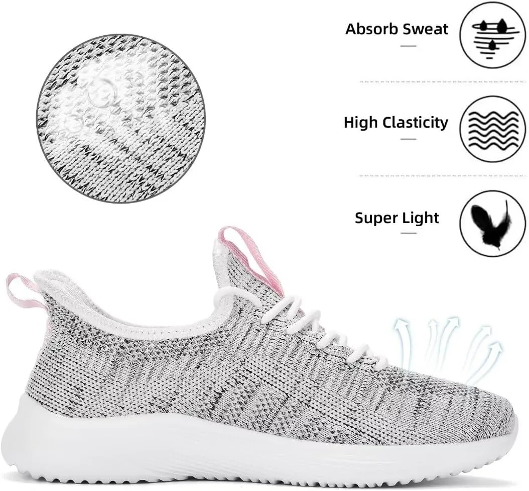 Lamincoa Womens Walking Shoes Slip On Lightweight Memory Foam Cheer Sneakers for Tennis Gym Running Workout Yoga