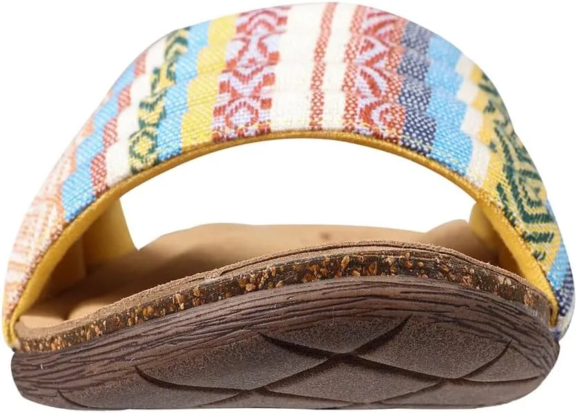 Lamo Women's Clea Slides Sandals – Lightweight Rubber and Cork Outsole, Breathable Textile and Suede Upper, All-Day Comfort and Style – Women's Slip-On Slides for women