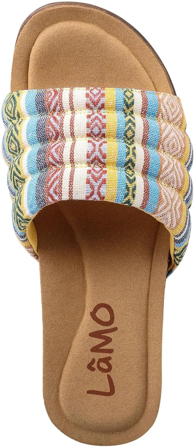 Lamo Women's Clea Slides Sandals – Lightweight Rubber and Cork Outsole, Breathable Textile and Suede Upper, All-Day Comfort and Style – Women's Slip-On Slides for women