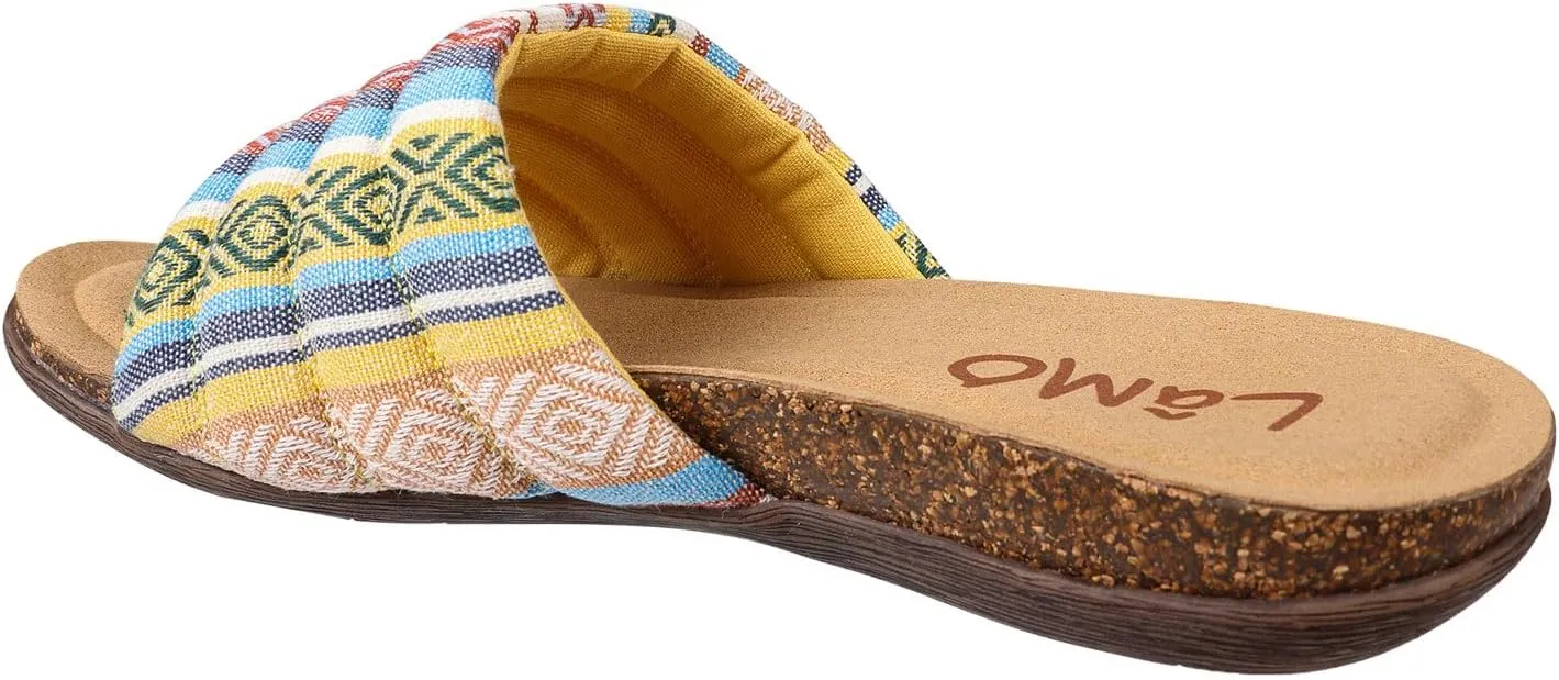 Lamo Women's Clea Slides Sandals – Lightweight Rubber and Cork Outsole, Breathable Textile and Suede Upper, All-Day Comfort and Style – Women's Slip-On Slides for women