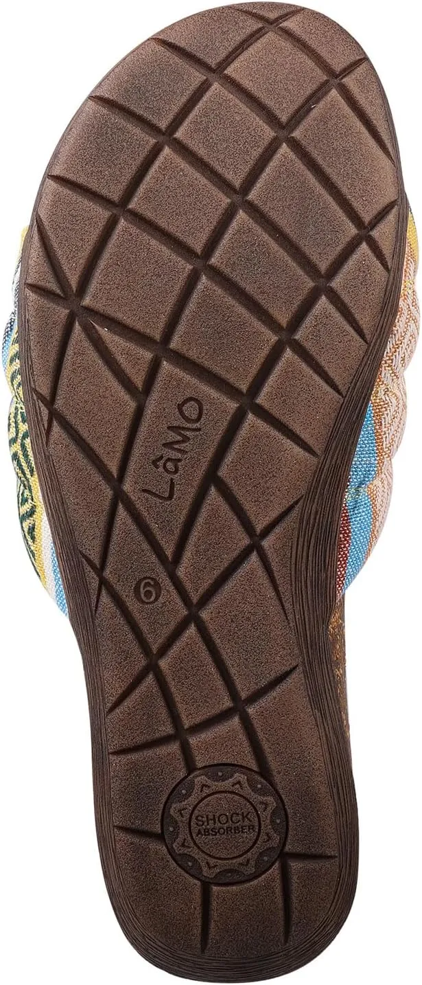 Lamo Women's Clea Slides Sandals – Lightweight Rubber and Cork Outsole, Breathable Textile and Suede Upper, All-Day Comfort and Style – Women's Slip-On Slides for women