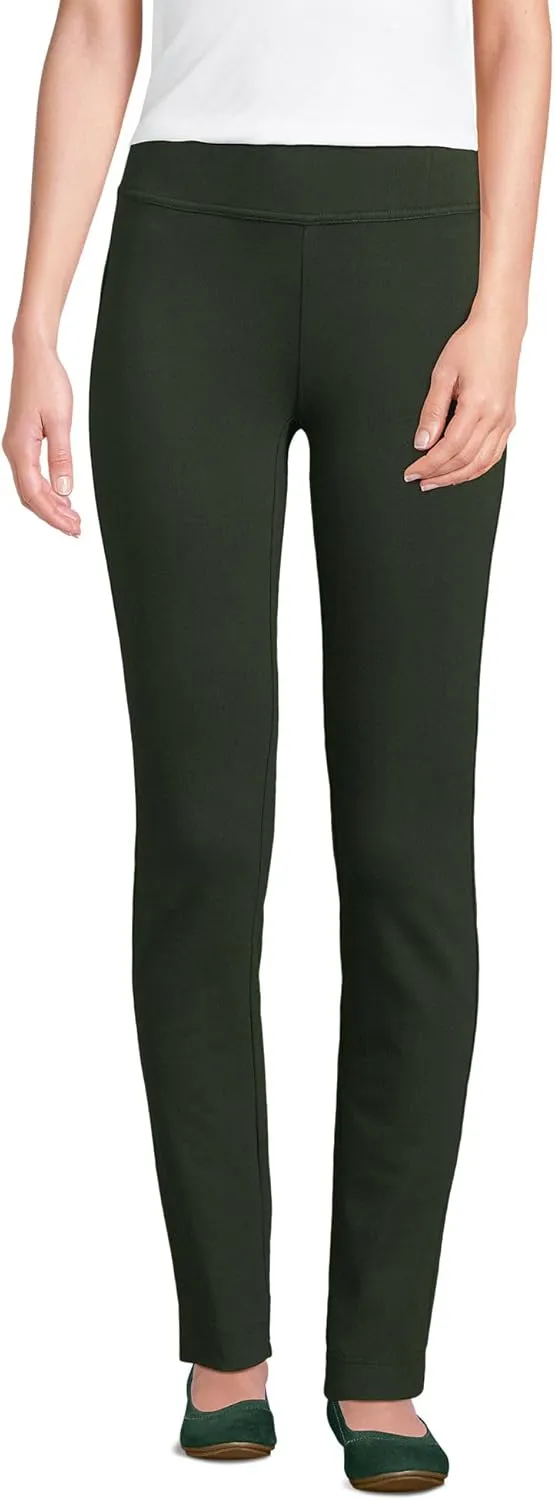 Lands' End Women's Starfish Mid Rise Slim Leg Pants
