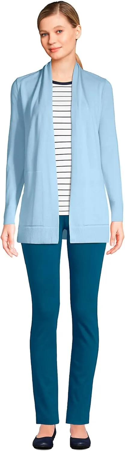 Lands' End Women's Starfish Mid Rise Slim Leg Pants
