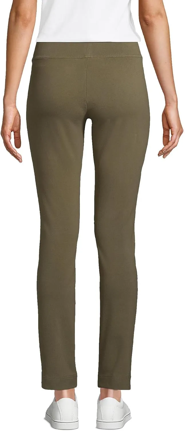 Lands' End Women's Starfish Mid Rise Slim Leg Pants