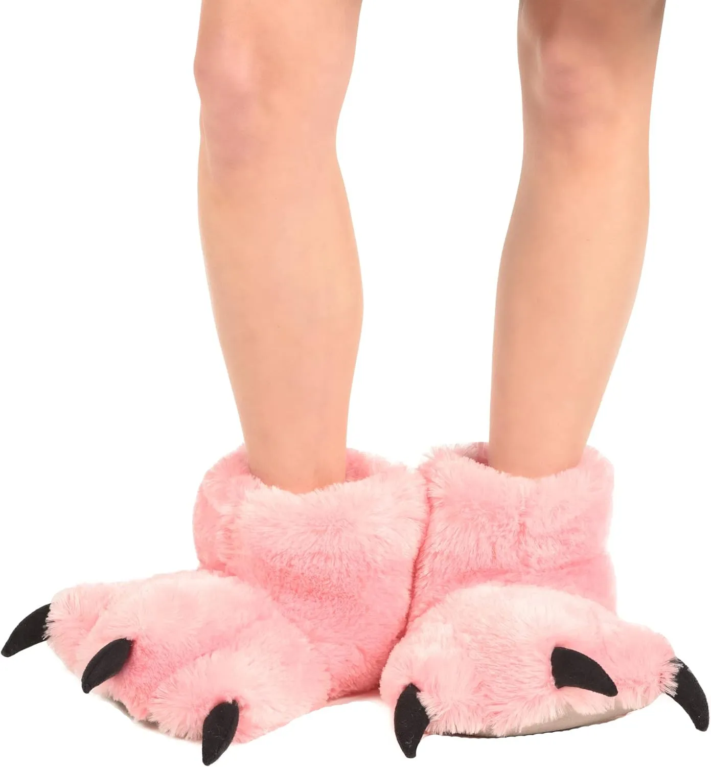 Lazy One Animal Paw Slippers for Kids and Adults, Fun Costume for Kids, Cozy Furry Slippers