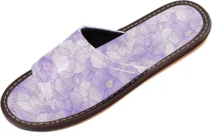 Light Lavender Florals Womens Travel Slippers Breathable Slides Sandals for Outdoor Beach Outdoor
