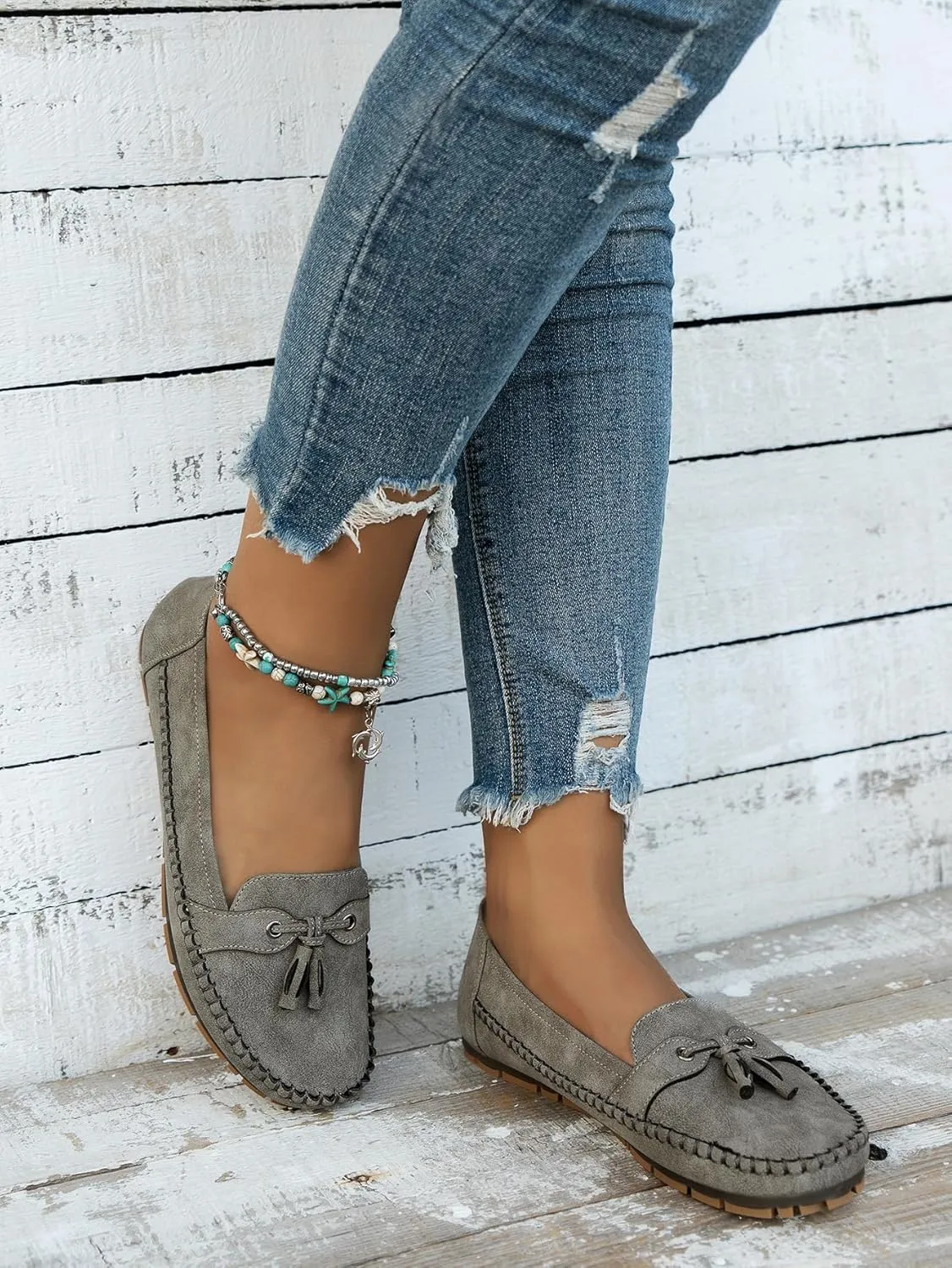 Loafers for Women Business Casual Flats Shoes Comfortable Lightweight Penny Loafers Slip On Work Flats Dress Shoes
