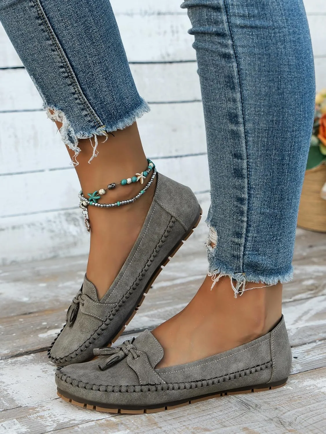 Loafers for Women Business Casual Flats Shoes Comfortable Lightweight Penny Loafers Slip On Work Flats Dress Shoes
