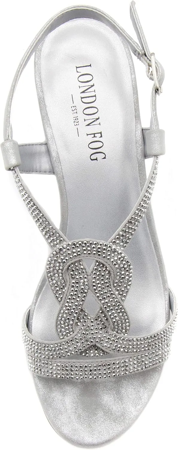 LONDON FOG Womens Macey Demi-Wedge Dress Sandals