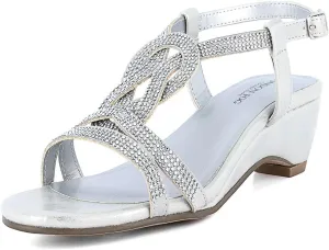 LONDON FOG Womens Macey Demi-Wedge Dress Sandals