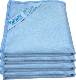 Longmann Window Cleaning Cloth, Glass Cloth, Cleaning Cloth, Streaks Schatches Free (Blue 4 Pack)