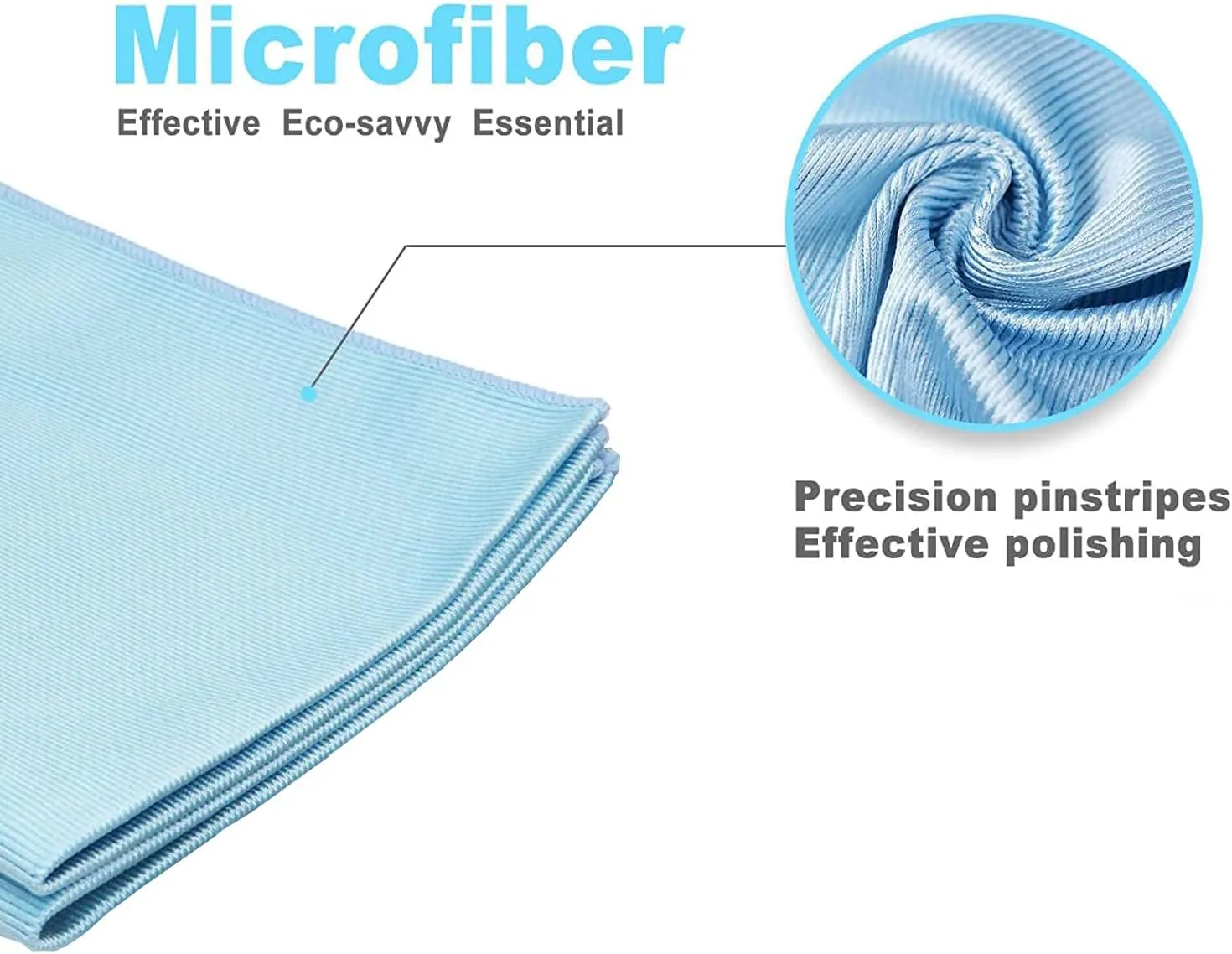 Longmann Window Cleaning Cloth, Glass Cloth, Cleaning Cloth, Streaks Schatches Free (Blue 4 Pack)
