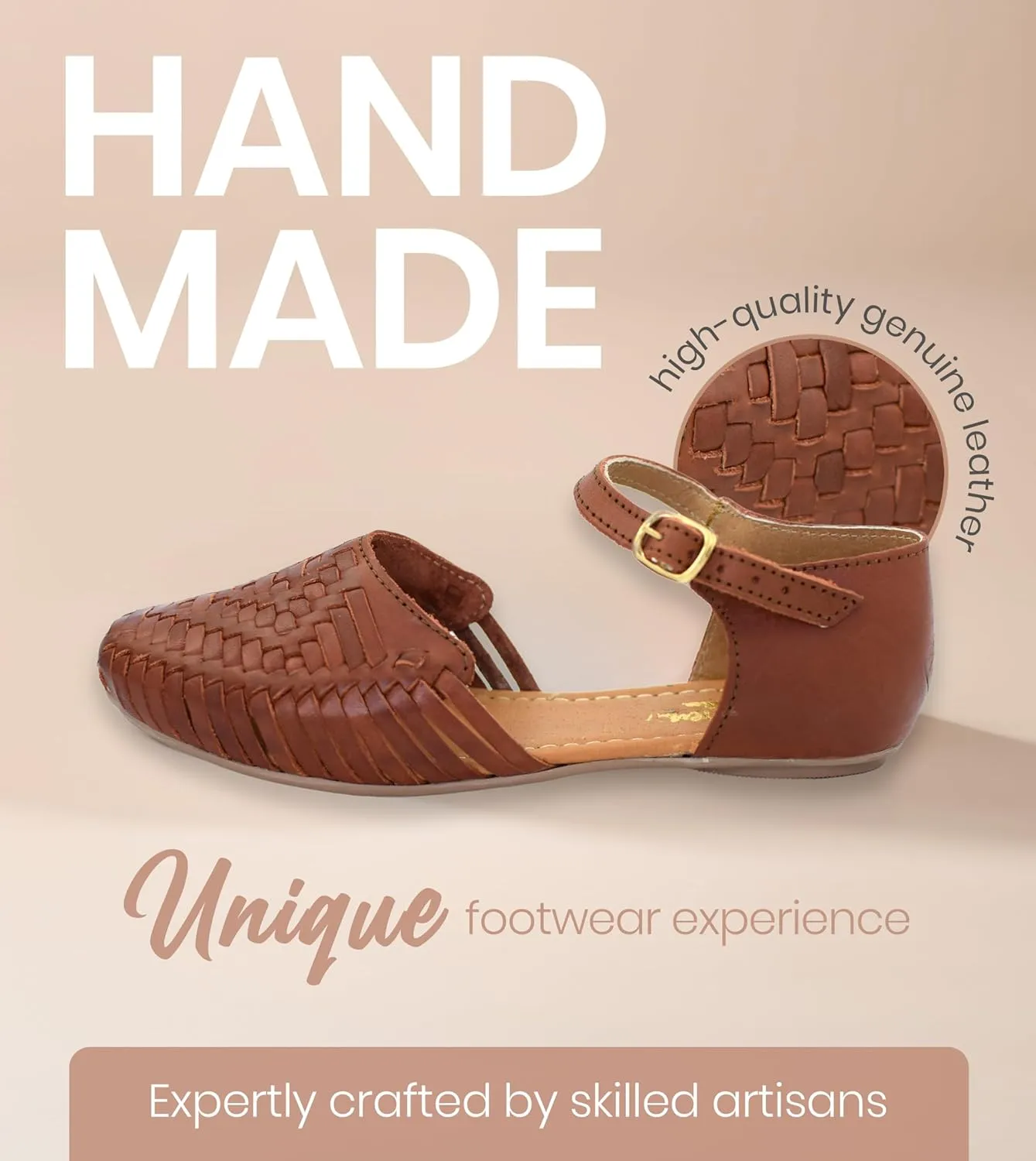 Macarena Collection Womens Shoes Leather Sandals for Women | Huarache Handmade Mexican Sandals Women | Comfortable & Stylish Womens Sandals 2150