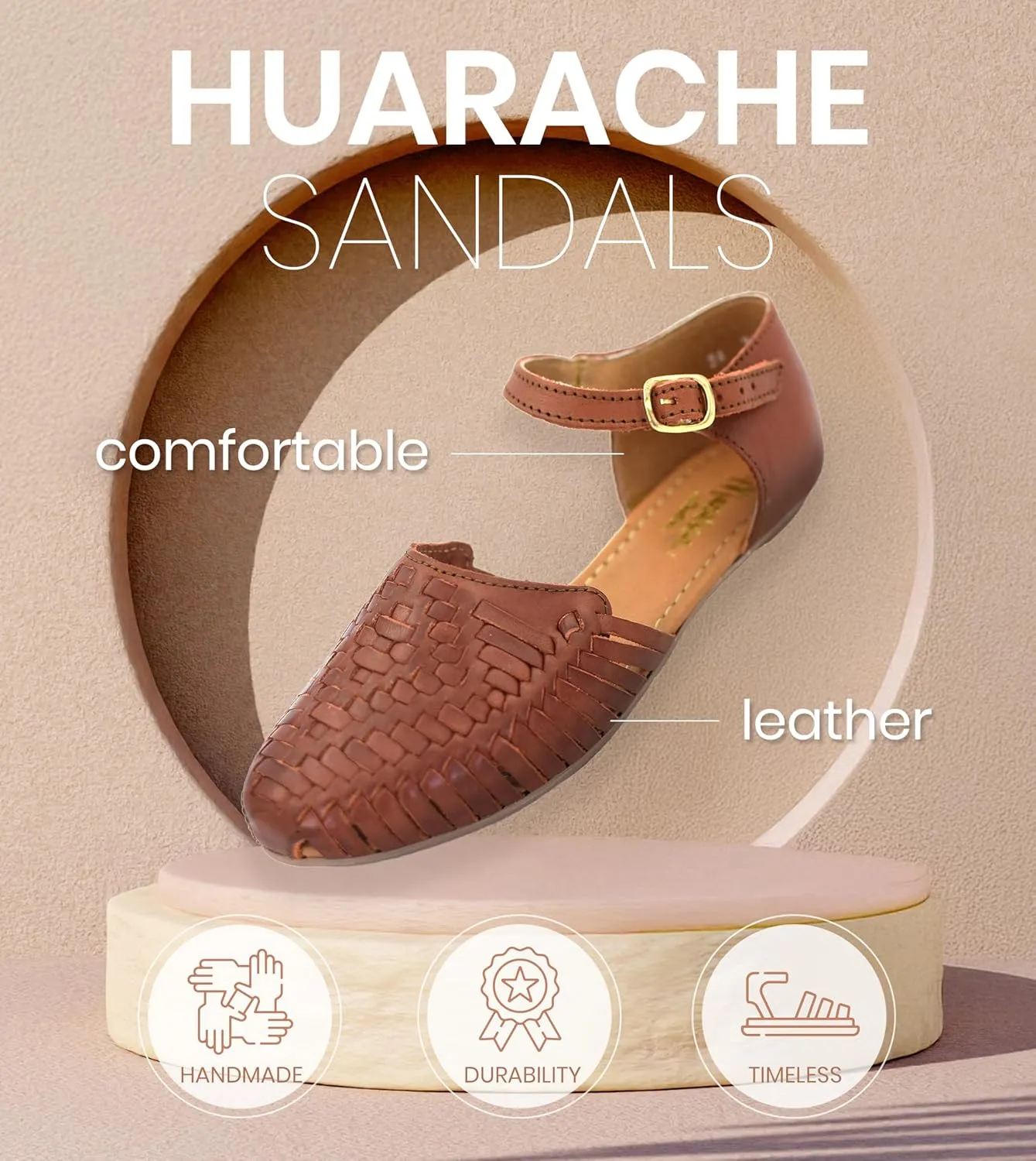 Macarena Collection Womens Shoes Leather Sandals for Women | Huarache Handmade Mexican Sandals Women | Comfortable & Stylish Womens Sandals 2150